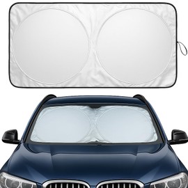 Car Windshield Sun Shade - Foldable Reflective Sun Visor for Cars, SUVs, Trucks, and Vehicles | Heat Blocking Sunshade to Keep Interior Cool | Summer Automotive Accessories