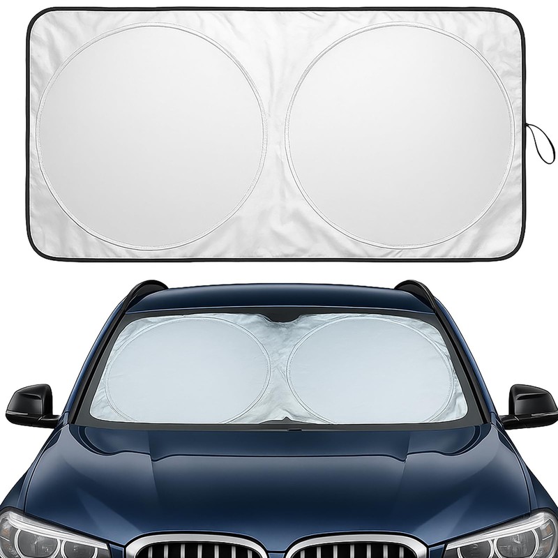Car Windshield Sun Shade - Foldable Reflective Sun Visor for