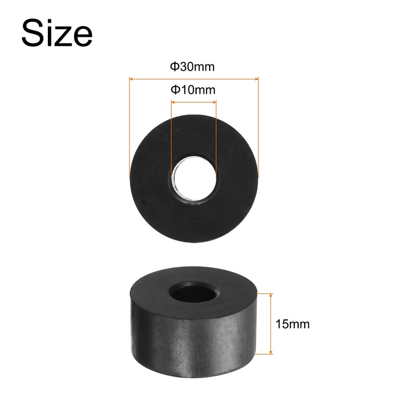 QUARKZMAN Pack of 16 Rubber Washers Rubber Spacer 30 mm