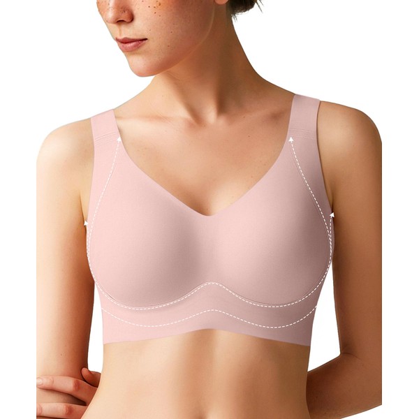 Popilush Wireless Bras for Women Full Coverage Comfort Bralette Wide