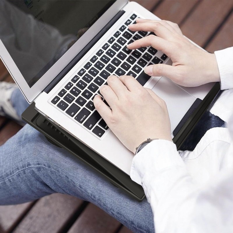 Adjustable Laptop Desk with 8 Angles - Cushioned Lap Desk