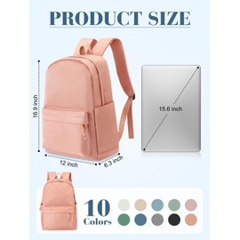 Cunno 10 Pcs 17" Bulk Backpacks for Kids School Bookbags Nylon Wholesale Preppy Backpacks for Students Girls Boys Teens(Retro Color)