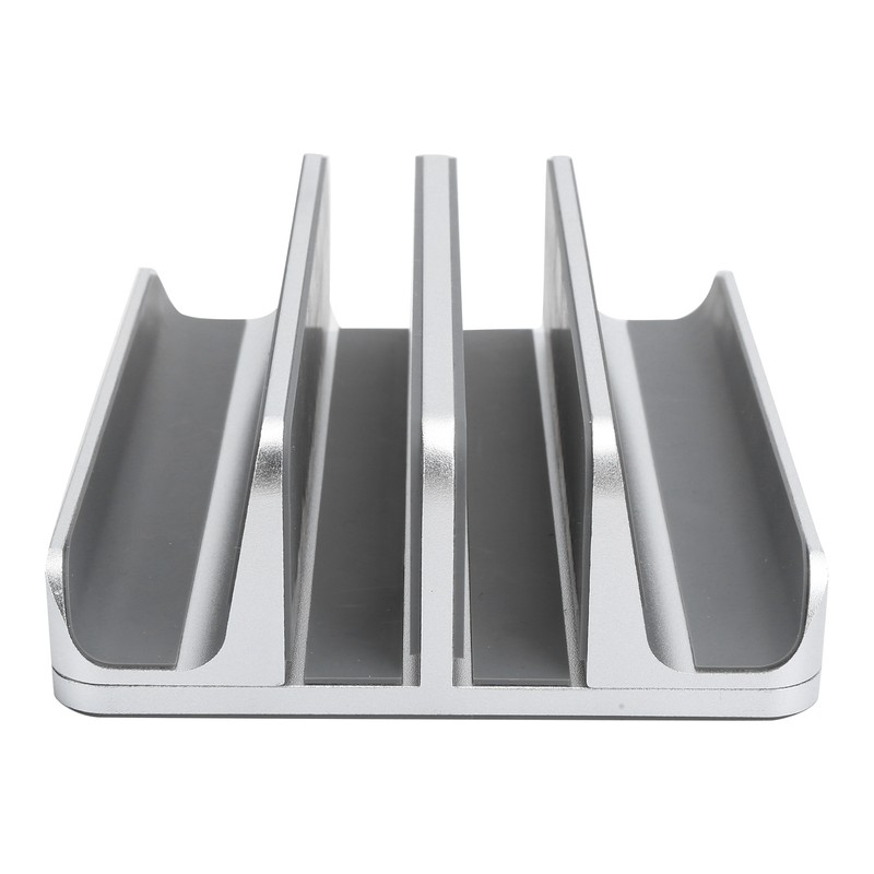 Laptop Organizer Aluminum Alloy Vertical Stand Adjustable Dual Slot for