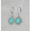 Sterling Silver oval turquoise Earrings