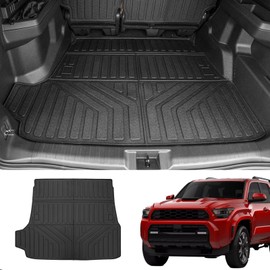 Zekzoop Cargo Mat Compatible with 2025 Toyota 4Runner 5 Seats Gas (Non Hybrid EV & i-Force MAX) Trunk Mat Cargo Liner TPE All Weather Trunk Liner for 4 Runner Accessories (5 Seats, Trunk Mat)