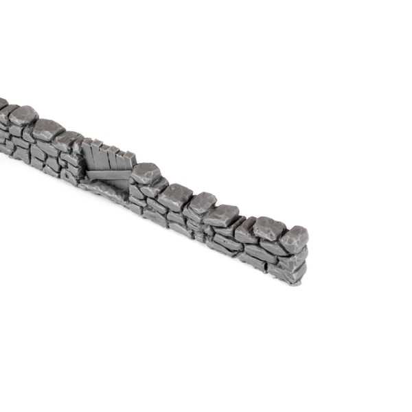War World Gaming Dry Stone Wall with Gate Unpainted x