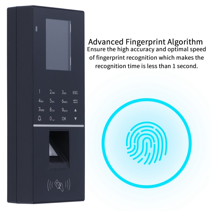 Access Control Attendance 2‑in‑1 Machine TCP/IP Fingerprint Password Card 2.4in