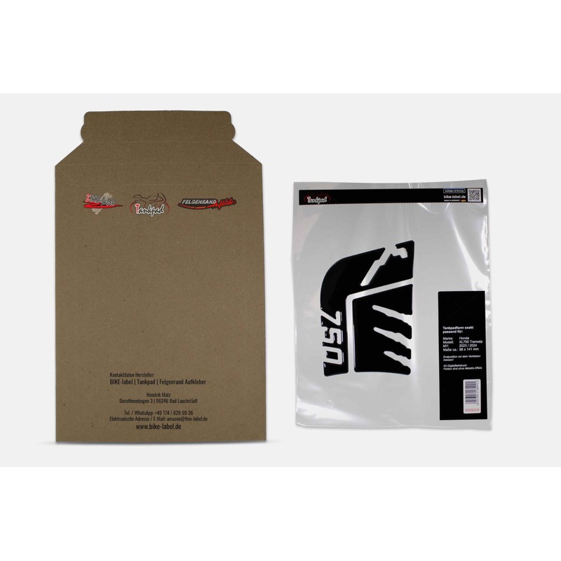 Tankpad Motorcycle Tank Protector Compatible with Honda Transalp 750 Black