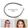 ZYEKIU Pack of 5 Satin Headbands, Plastic Hair Band, Non-Slip