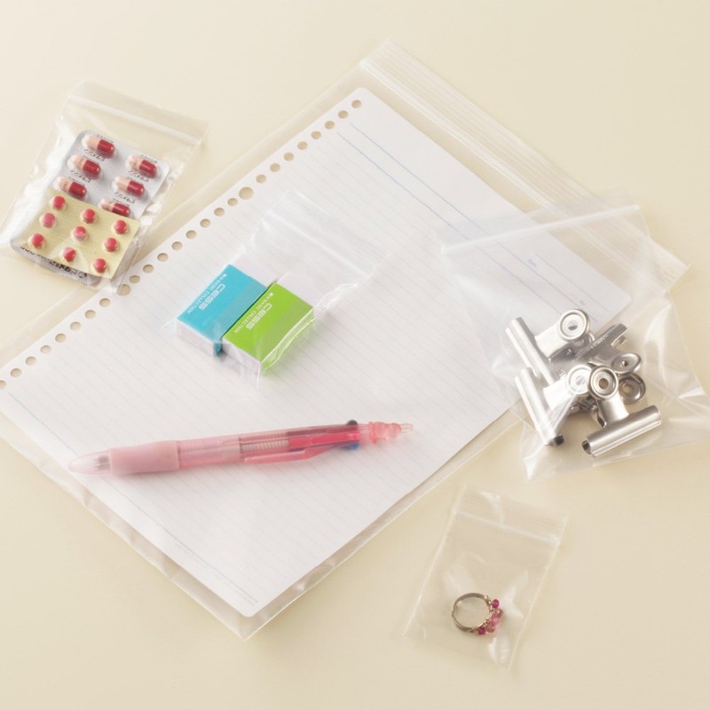 Shimojima Swan Transparent Bag with Zipper for E-4 B7, Pack