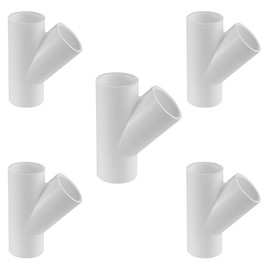 Lesso America 475 Series PVC Pipe Fitting - Wye - Schedule 40 (White) - 3/4" (SOC x SOC x SOC) 5 PCS/High-Flow Capacity/Plumbing, Irrigation, Pool, Spa, DIY Projects/NSF Certified (475-007)