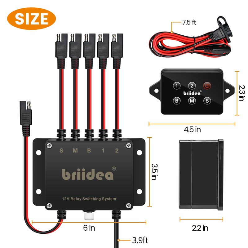 Power Panel Switching System, Briidea Plug-and-Play SAE Power Switching System