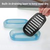 OZNER Clear Travel Soap Case Compatible with Kitsch - Leak-Proof
