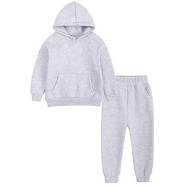 MYGBCPJS Youth 2PCS Jogger Outfits Set Fleece Hooded + Sweatpants Boys Girls Athletic Sweatsuits Pullover Clothes
