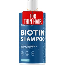 Maple Holistics Biotin Shampoo for Hair Growth B-Complex Formula for Hair Loss Removes DHT for Thicker Fuller Hair Anti Dandruff Formula with Zinc Tea Tree Oil Extract Jojoba Oil Argan Oil For Women and Men 8 oz