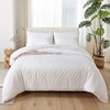 YIRDDEO White Comforter Set 3Pcs, Boho Full Size Bedding Set,