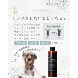 Animal Organic Pet Treatment, Dog and Cat Rinse Display, Human Standards, Hypoallergenic, Additive-free, Made in Japan, 8.5 fl oz (250 ml)