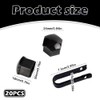 20 Pcs 17mm Wheel Nut Covers, Black Wheel Nut Caps