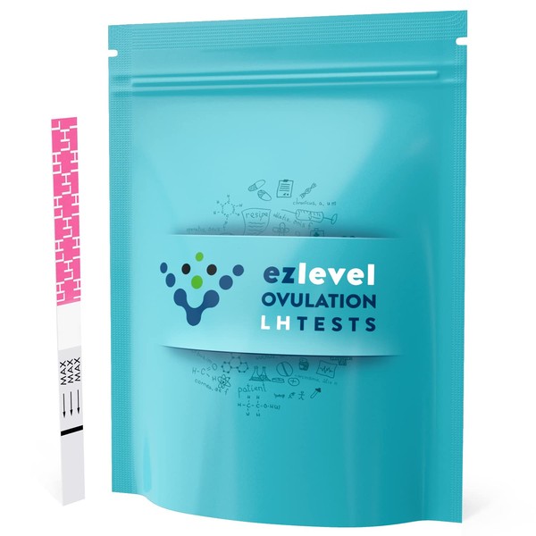 EZ LEVEL Kit de 100 tiras de prueba de ovulación predictor (paquete de 100)