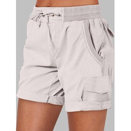 ANRABESS Womens Summer Shorts 2025 Dressy Casual Hiking Cargo Shorts Trendy Outdoor Outfits 6 Pockets Beige XX-Large