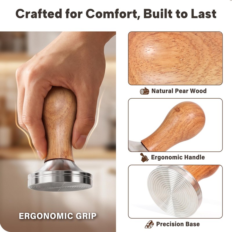 KYONANO 58mm Espresso Tamper, Coffee Tamper 58mm, Espresso Press Tamper