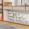 ROMGUAR CRAFT 2 Tier Bamboo Shoe Rack for Closet Free