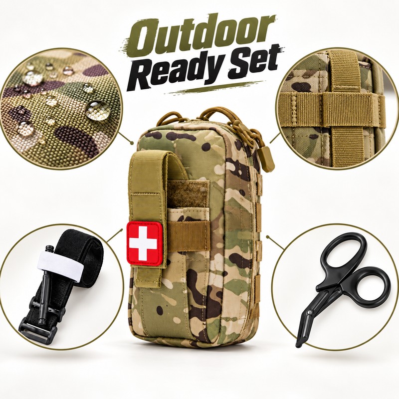 First Aid Organizer Pouch Set for Outdoor Preparedness – Nylon