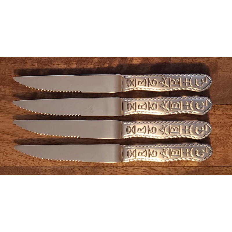 Cowboy Living Ranch Brands Stainless Silverware Steak Knife Set (4