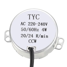 sourcing map Synchronous Synchron Motor AC 220-240V 4W 20-24RPM/MIN 50-60Hz CCW for Hand-Made, Model or Guide Motor