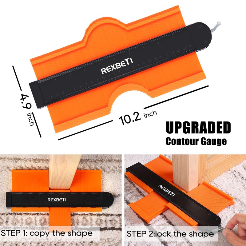 REXBETI 44-Piece Upgraded Laminate Wood Flooring Installation Kit with Solid