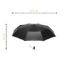 Le Monde du Parapluie Stick umbrella, Black (Black) - FARE5593BLACK