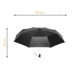 Le Monde du Parapluie Stick umbrella, Black (Black) - FARE5593BLACK