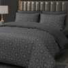 Pamposh Double Duvet Set Charcoal & Grey Doublesided Bedding Set