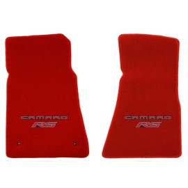 LLoyd Mats NEW! RED FLOOR MATS 2010-2015 Camaro Embroidered Logo and RS in Red 2 pc SET