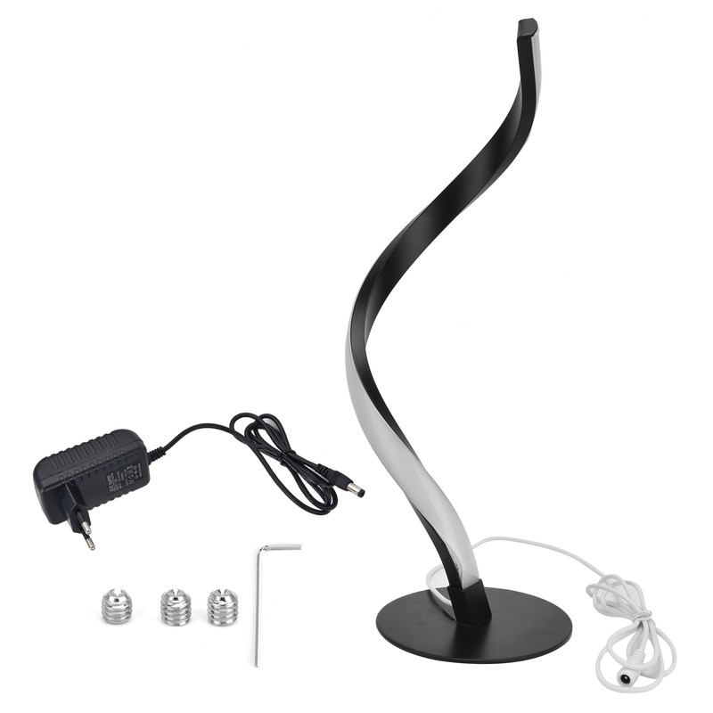 SShaped LED Spiral Table Lamp Reading Light Small Night Light