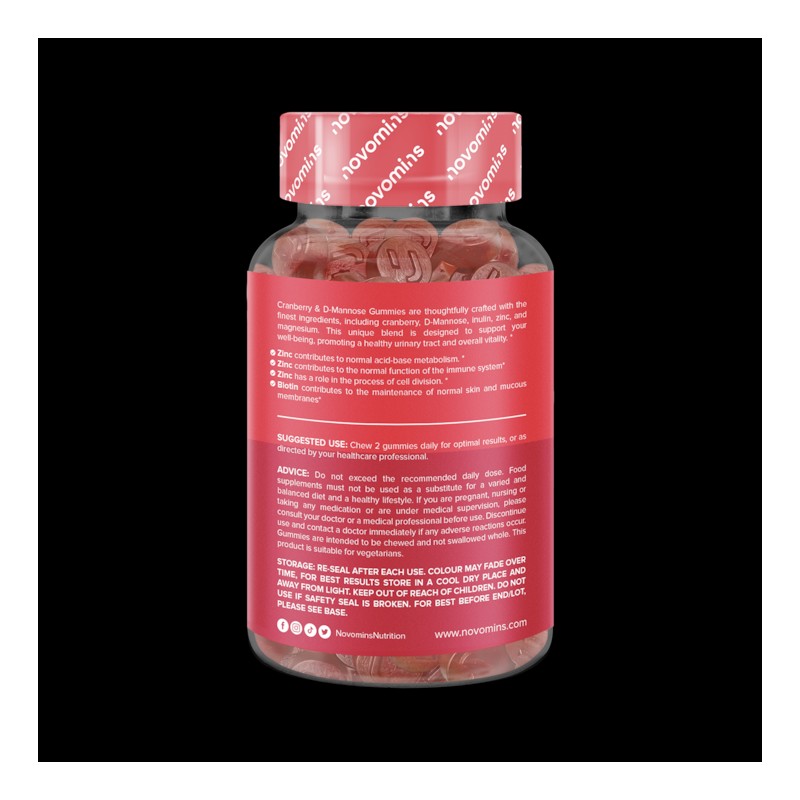 Novomins Cranberry & D-Mannose 60 Gummies