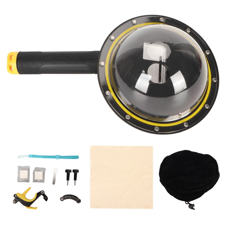 Dome Port IP68 98.4ft Waterproof Underwater Diving Lens Cover Housing