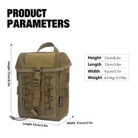 Mardingtop Molle Tasche Taktische Gürteltasche Mehrkammer Werkzeugtasche für Outdoor-Reisen, Bergsteigen, Camping