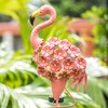 HOMEIMPRO Garden Solar Lights,Flamingo Pathway Outdoor Stake Metal Lights,Waterproof Warm