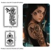 Yazhiji 36 Sheets Temporary Tattoos Stickers, 12 Sheets Fake Body