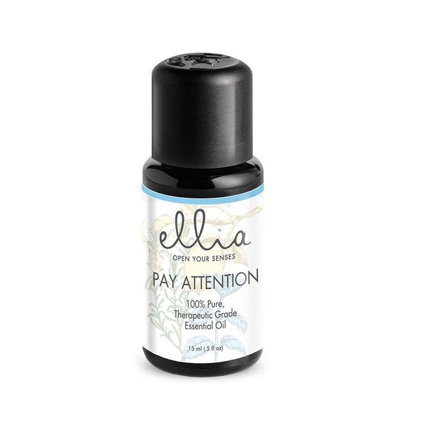 Ellia Diffuser Essential Oil | Pay Attention Blend| 15ml, 100% Pure, Therapeutic Grade