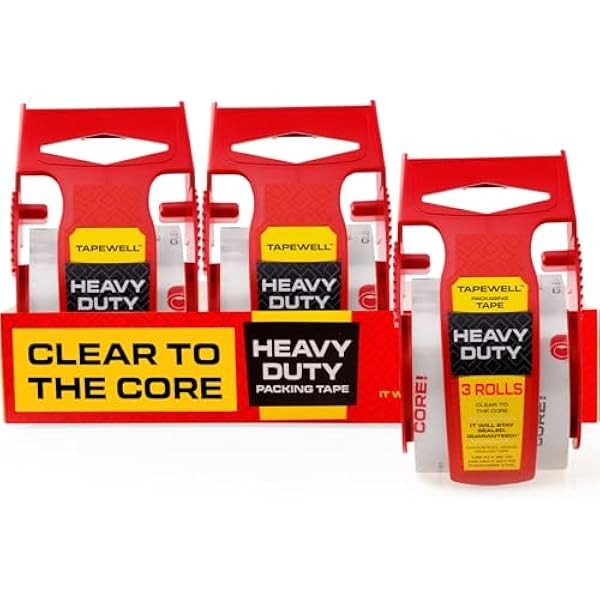 Heavy Duty Packing Tape with Dispenser 1.5" Core - 3