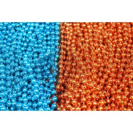 Unbranded Mardi Gras Beads 6 Dozen Turquoise Round & Orange Disco Throw Bead 72 Necklaces