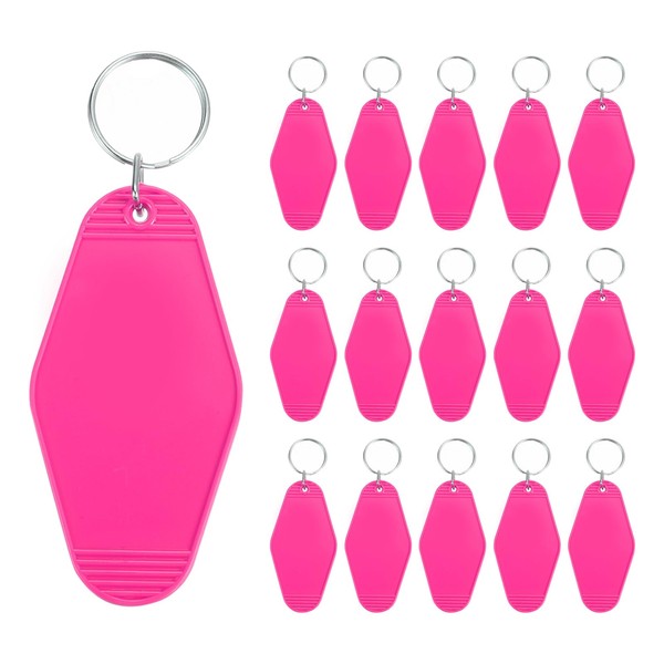 PATIKIL Vintage Motel Keychain, 16 Pack Blank Hotel Keychains Rhombus