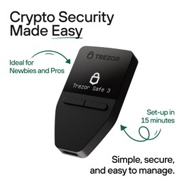 Trezor Safe 3 - Passphrase & Secure Element Protected Crypto Hardware Wallet - Buy, Store, Manage Digital Assets Simply and Safely (Galactic Rose)