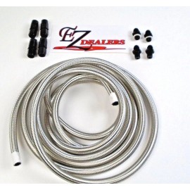 EZ-LINES Automatic Transmission Cooler Line Kit Premium -6 AN steel Braided 4R100 4R70W