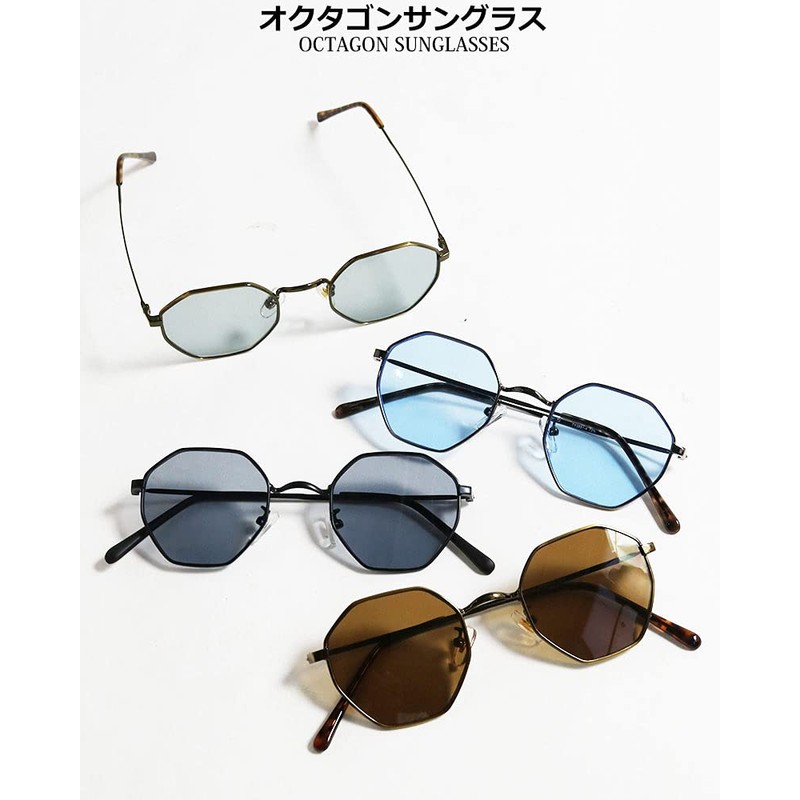Quintet 28-ty-3551 Octagon Sunglasses, Men's, Women's, Date Glasses, Octagonal, UV