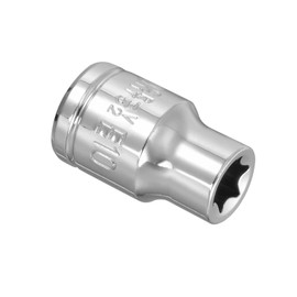 Kozelo External Torx Shallow Socket - [3/8 Inch x E10] Square Drive for Car Mechanical Equipment Repair Use, CR-V Steel Metric Sizes