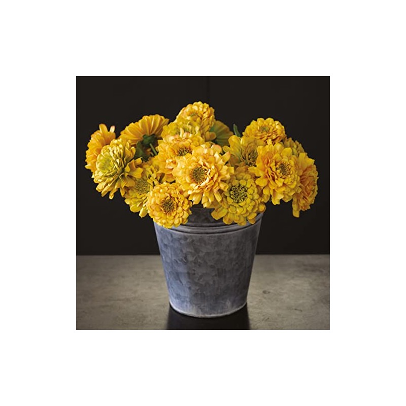 Small Florist's Bucket – 20cm Grey Galvanised Steel Bucket Vase