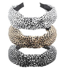 scicent 11510 Women's Vintage Hair Band, Yoga Headband, Wide Hair Band, Retro Headband, Fabric for Women and Girls, Pack of 3